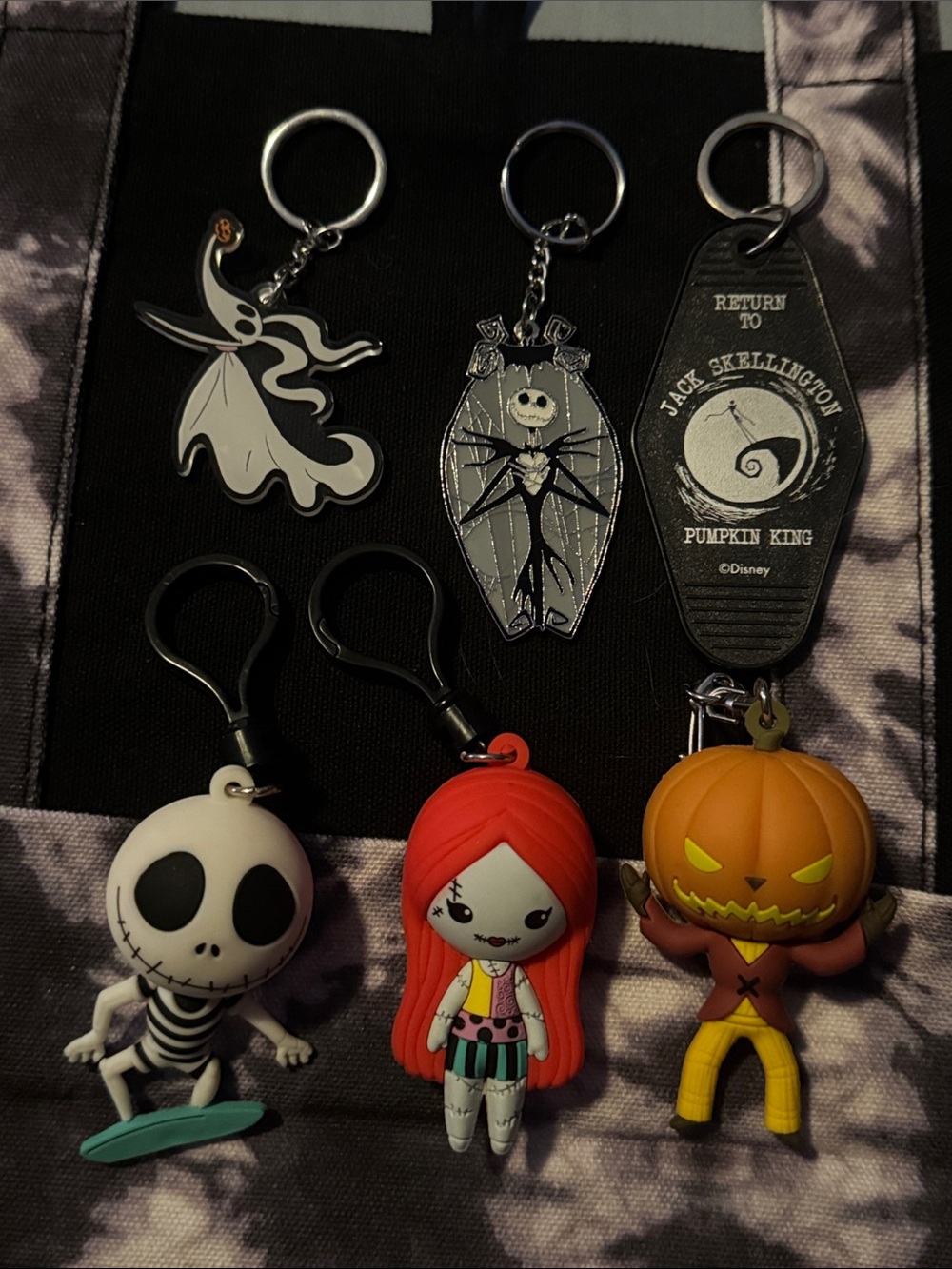 Disney The Nightmare Before Christmas Keychain Set 10 Piece + Tote bag
